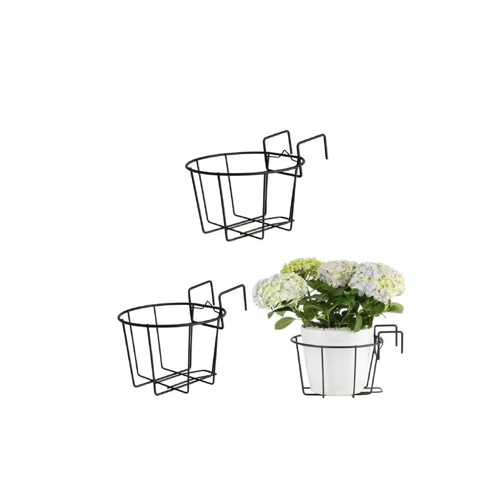 3Pack 10inch Railing Planters Balcony Hanging Baskets for Plants